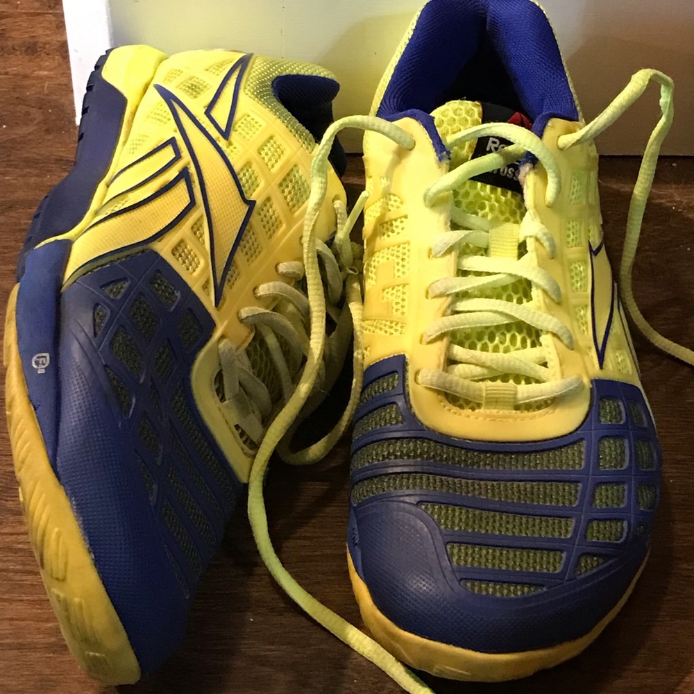 Reebok womens CrossFit Nano 3.0 sz 9 yellow & blue